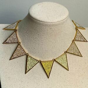 Spectacular Eddie Borgo Ombré Pavé Triangle Collar Flat Choker Necklace